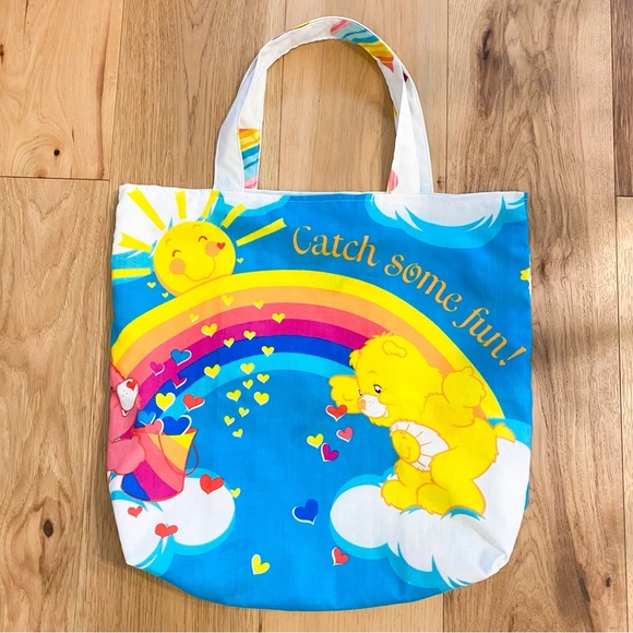 Vintage Handbags - Vintage Care Bears Cute Tote Bag Large Size